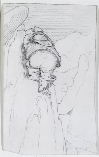 William Morris beklimt een berg in IJsland, c.1871 door Edward Burne Jones